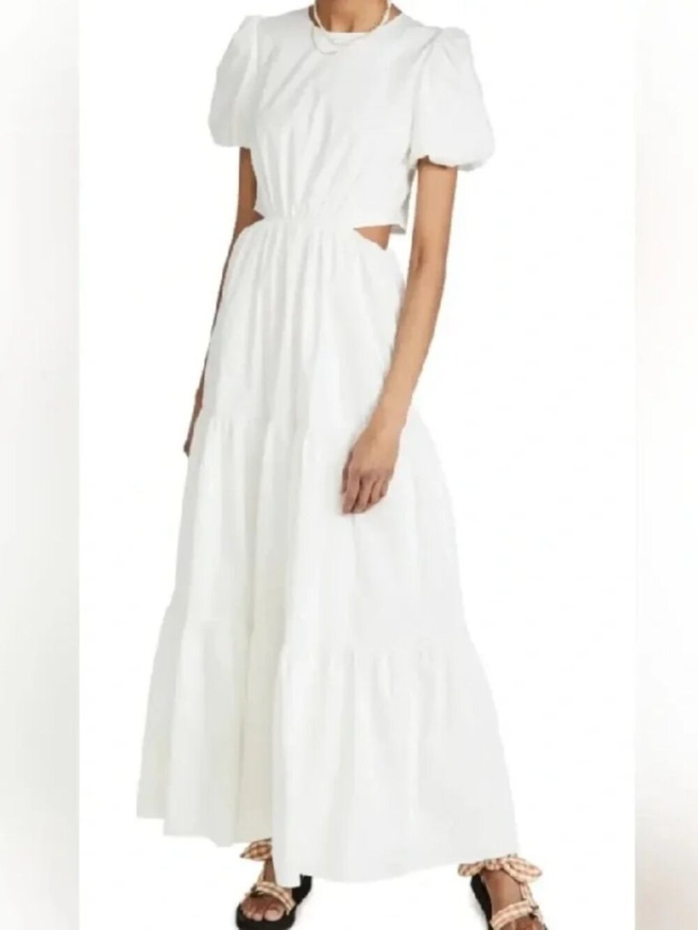 WAYF Plaza Cut Out Tiered Maxi Dress